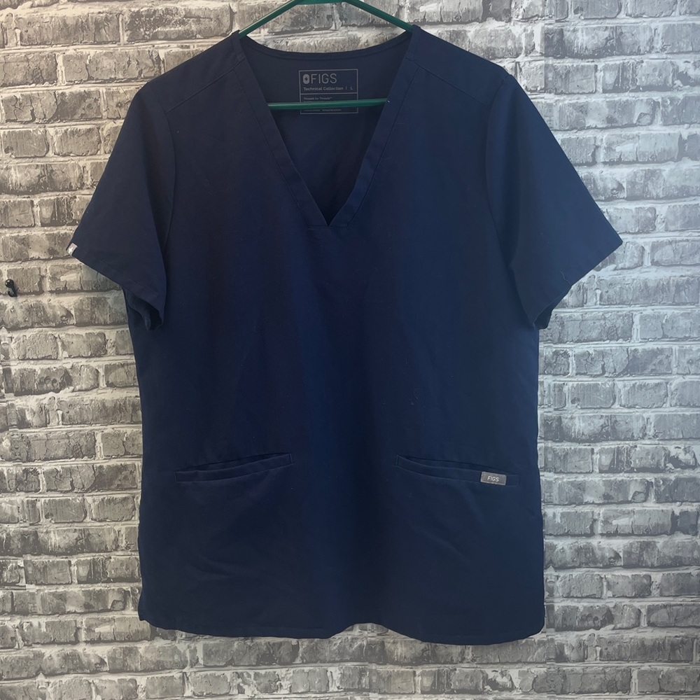 Figs Deep Blueโ V-Neck Scrub Top